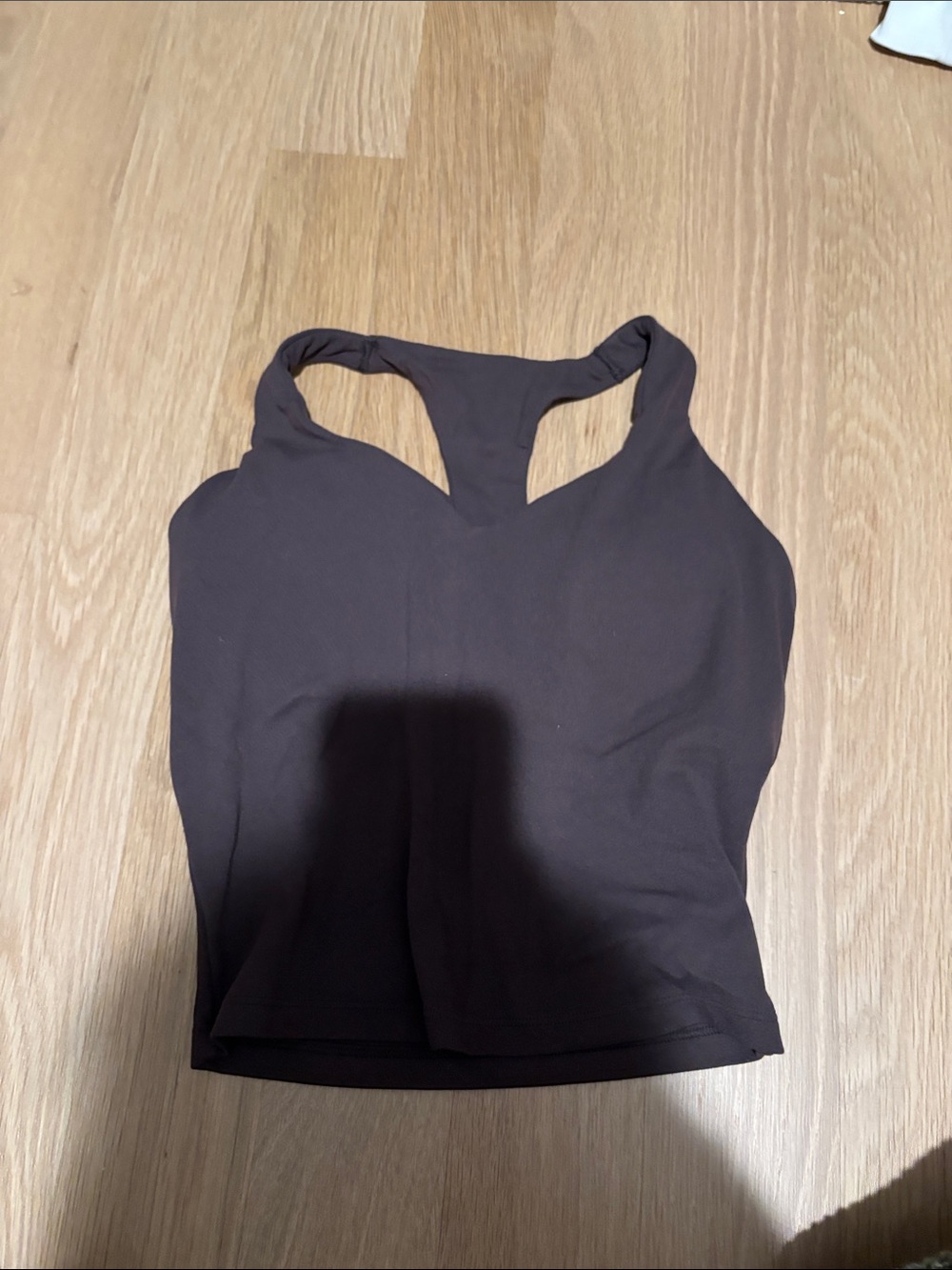 Oner active Women's Racerback Crop Tank Top - Dark Brown
